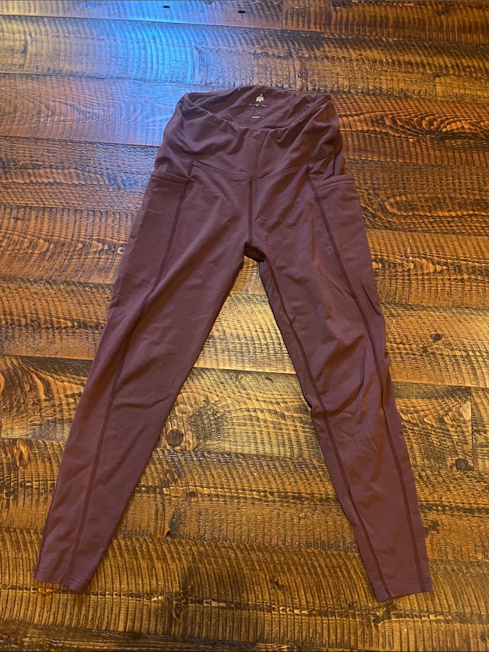 Women's Woolly Rust Color Merino Wool Leggings XS